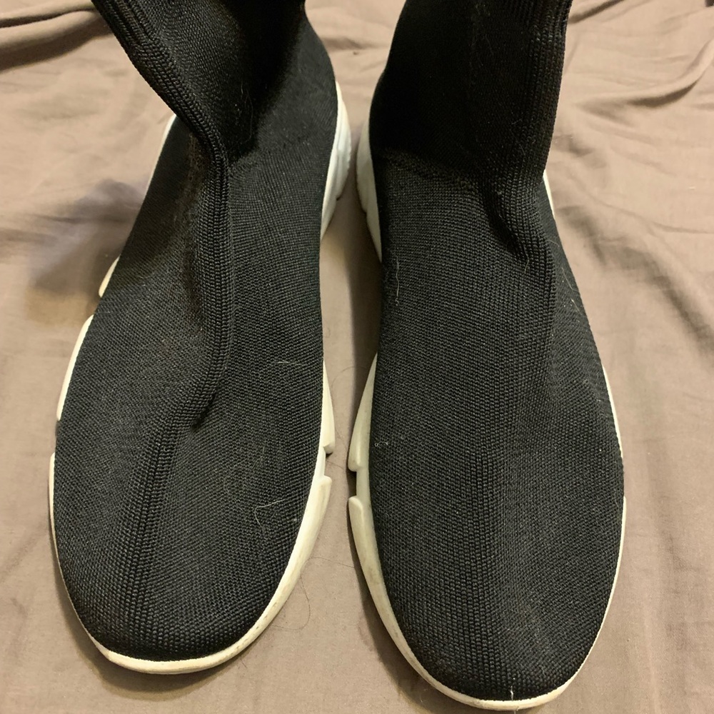 Black sock shoes